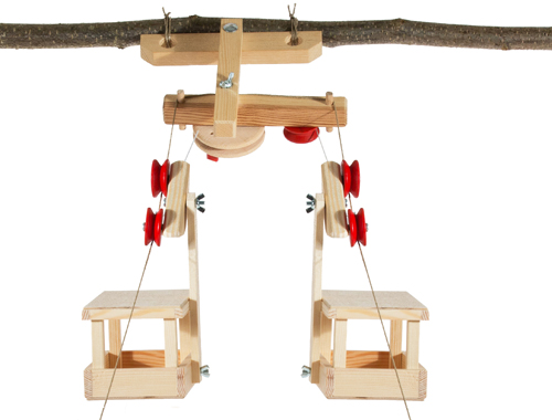3xTwinLift Bausatz Seilbahn für Kinder ab 10 Jahren Spielzeug Holzspielzeug 